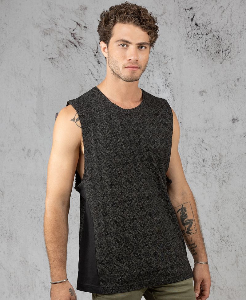 Squarcle Tank Top ➟ Black