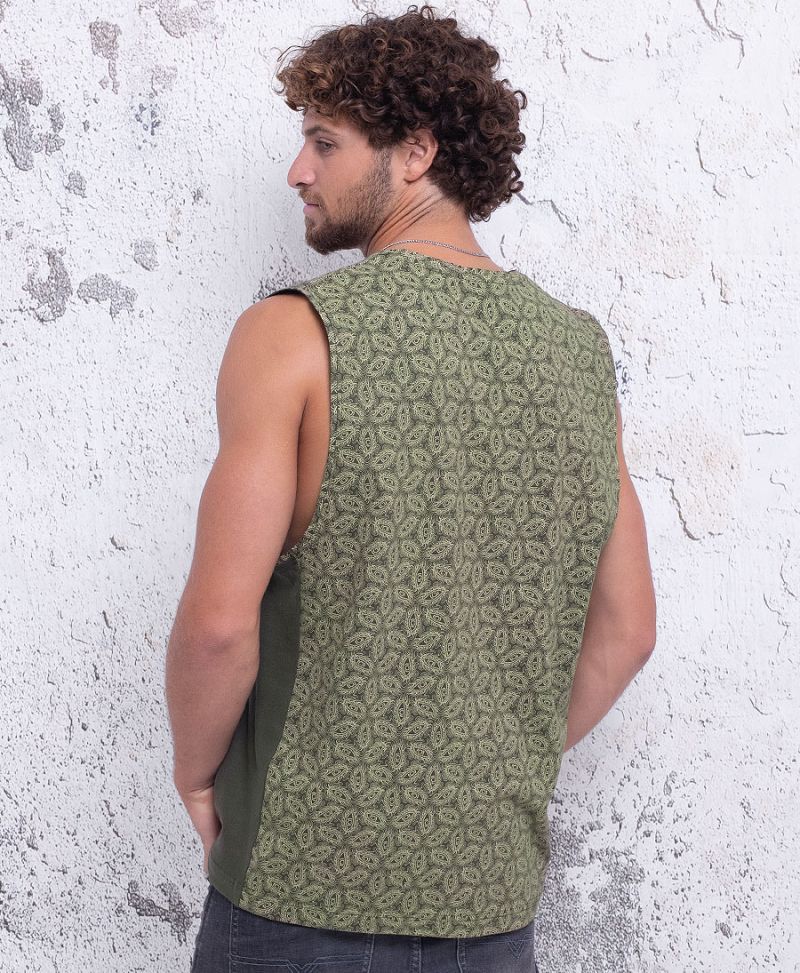 Eyesee Tank Top ➟ Olive
