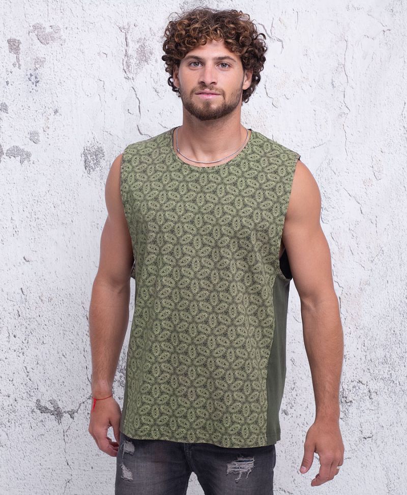 Eyesee Tank Top ➟ Olive