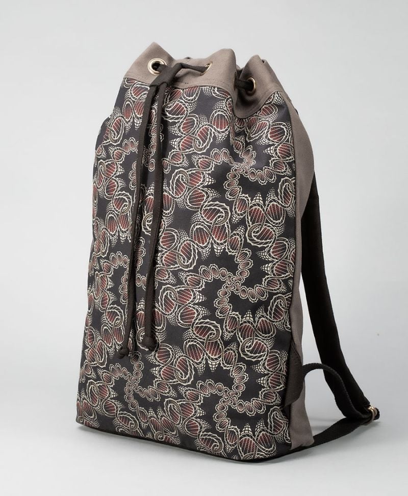 Psychedelic Drawstring Backpack Tribal Sack Bag DNA