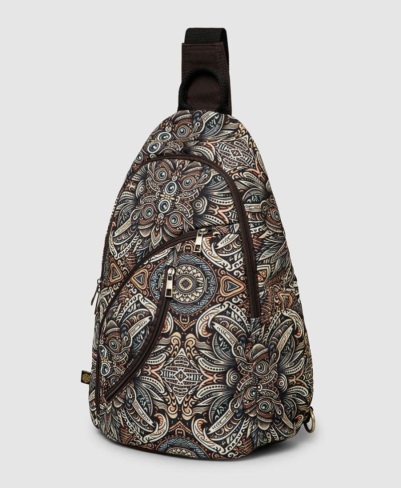 tribal sling backpack vegan