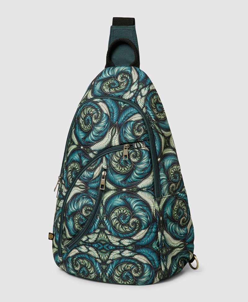 canvas sling backpack printed 