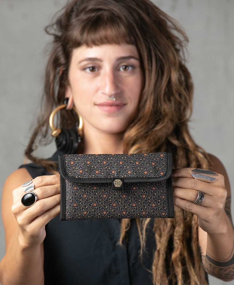 atom molecule rolling tobacco pouch case