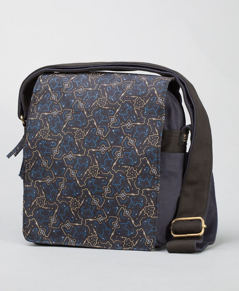 Blue crossbody bag unisex 