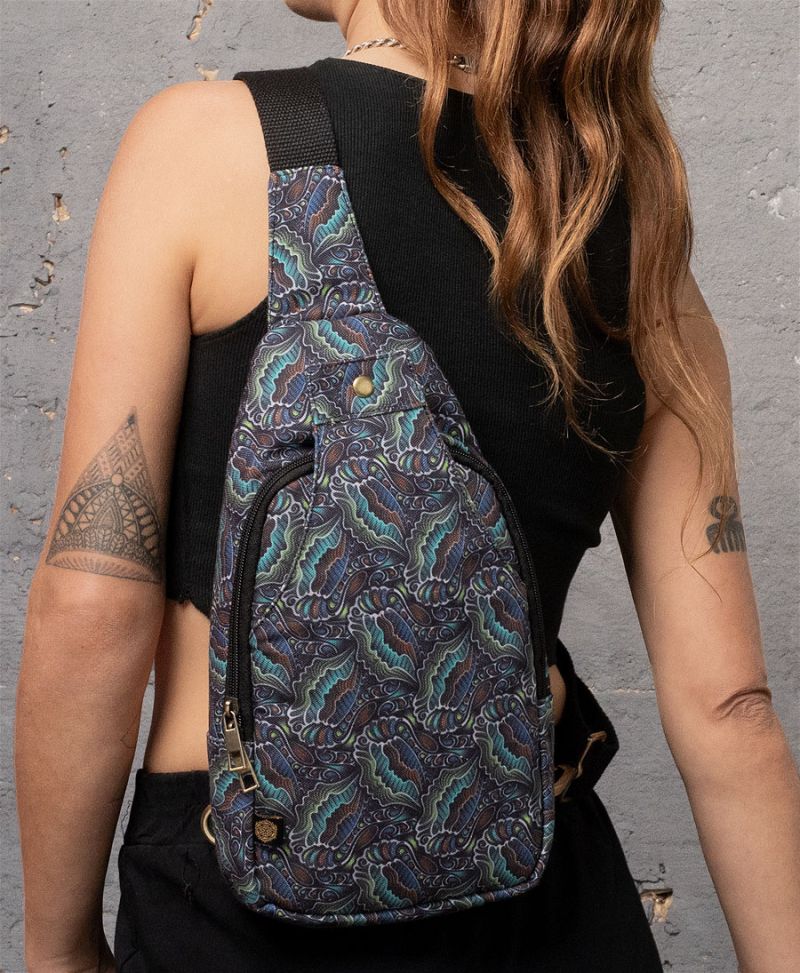 crossbody sling bag psychedelic