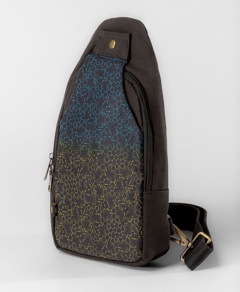 LSD Molecule Sling Bag  - Blue Yellow
