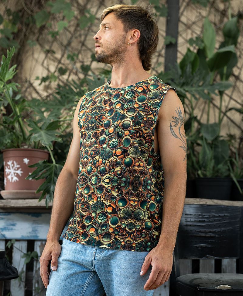 psychedelic men tank top
