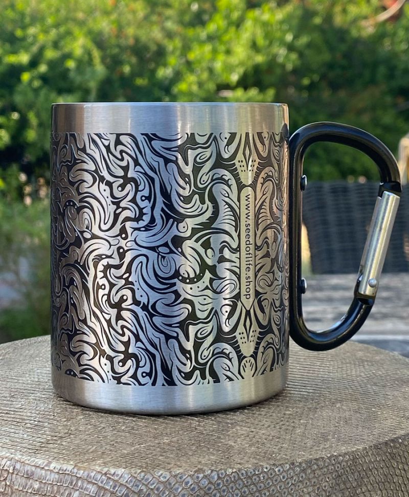 abstract print mug travel cup 