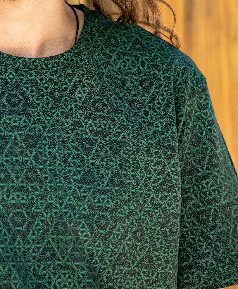 Flower Of Life T-shirt ➟ Green