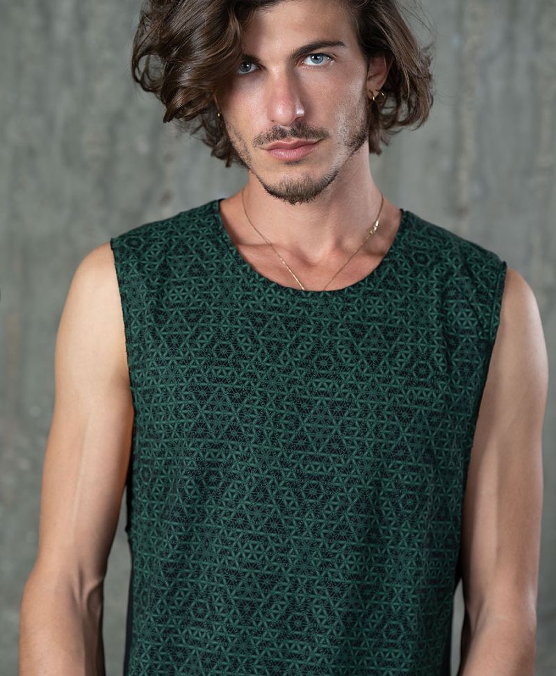 Flower Of Life Tank Top ➟ Green