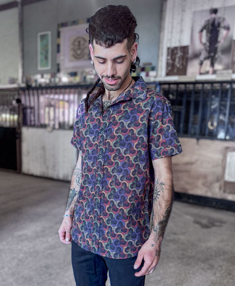 Fungi Button Shirt - Colorful