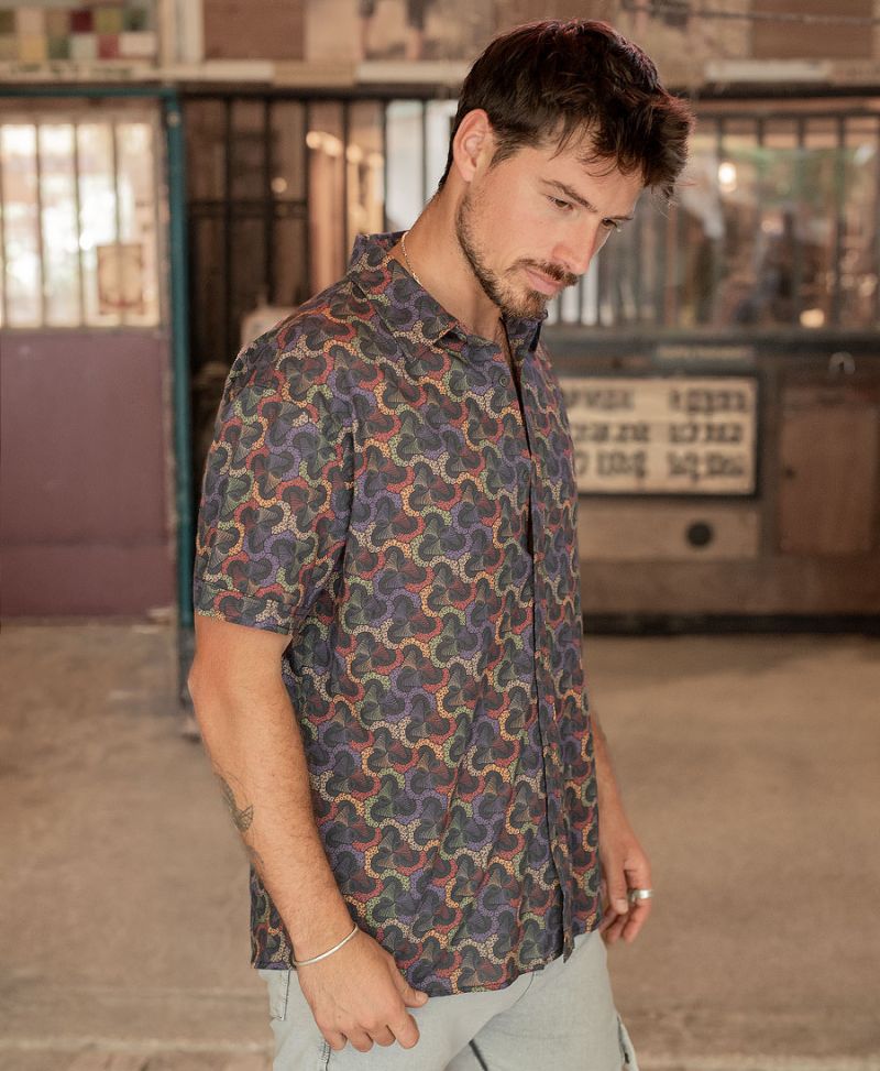 Fungi Button Shirt - Colorful