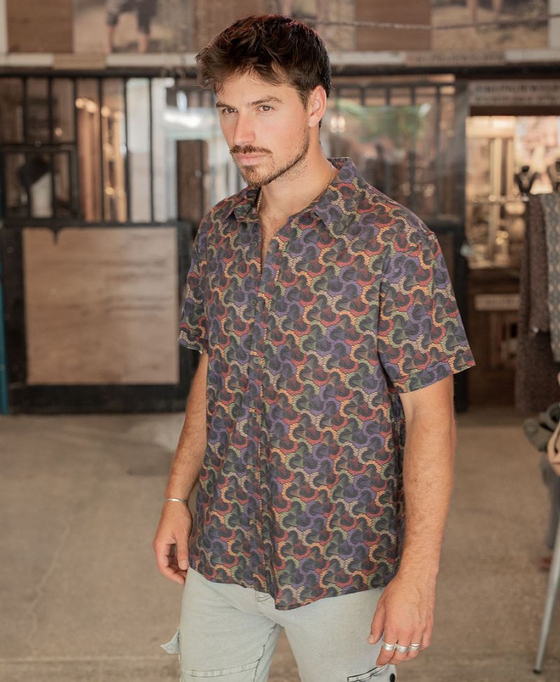 Fungi Button Shirt - Colorful