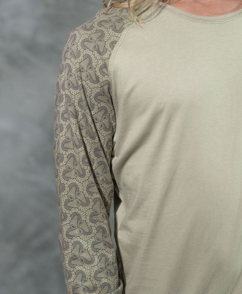 Fungi Long Sleeve T-shirt ➟ Beige