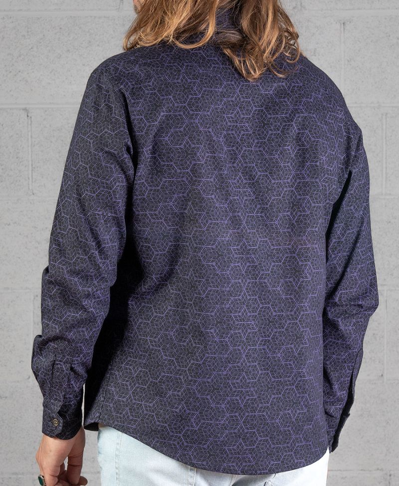 Kubic Long Button Shirt ➟ Black / NEW