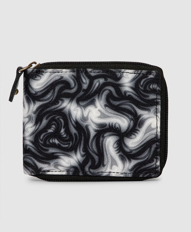 gift for men printed zip wallet