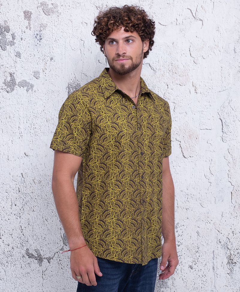 Faceat Button Shirt ➟ Mustard 