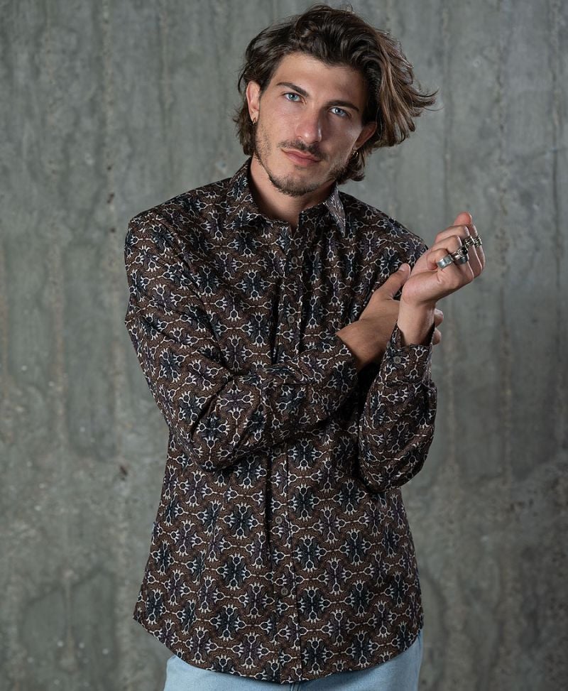 Hamsa Button Shirt- Long Sleeve