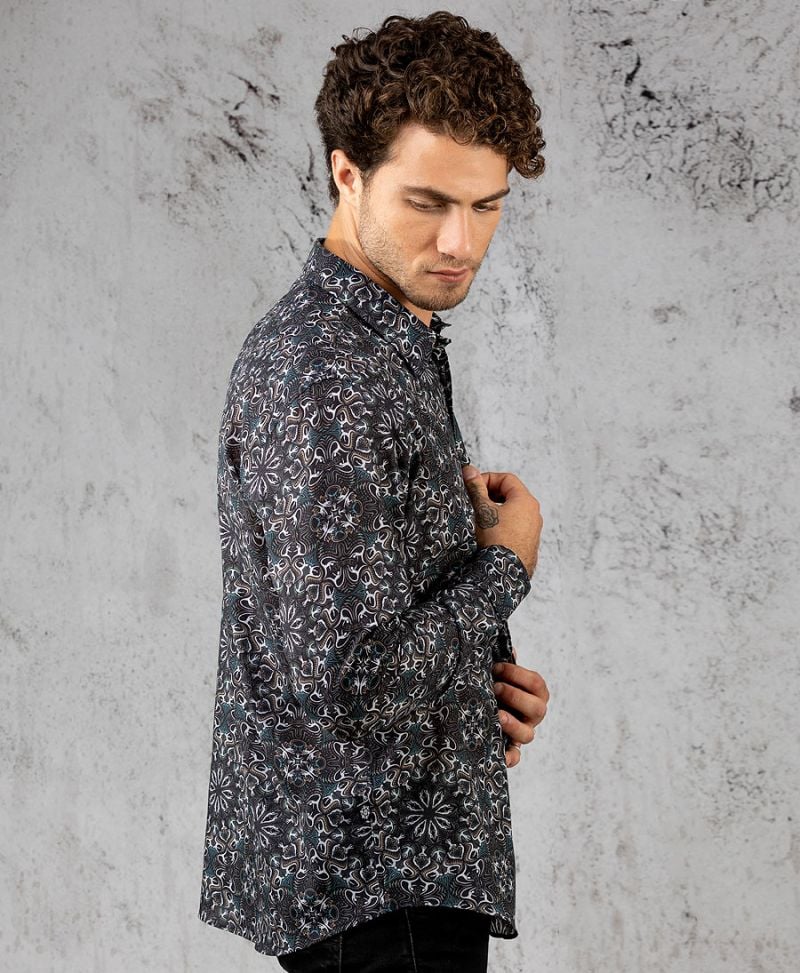 Lotusika Button Shirt- Long Sleeve