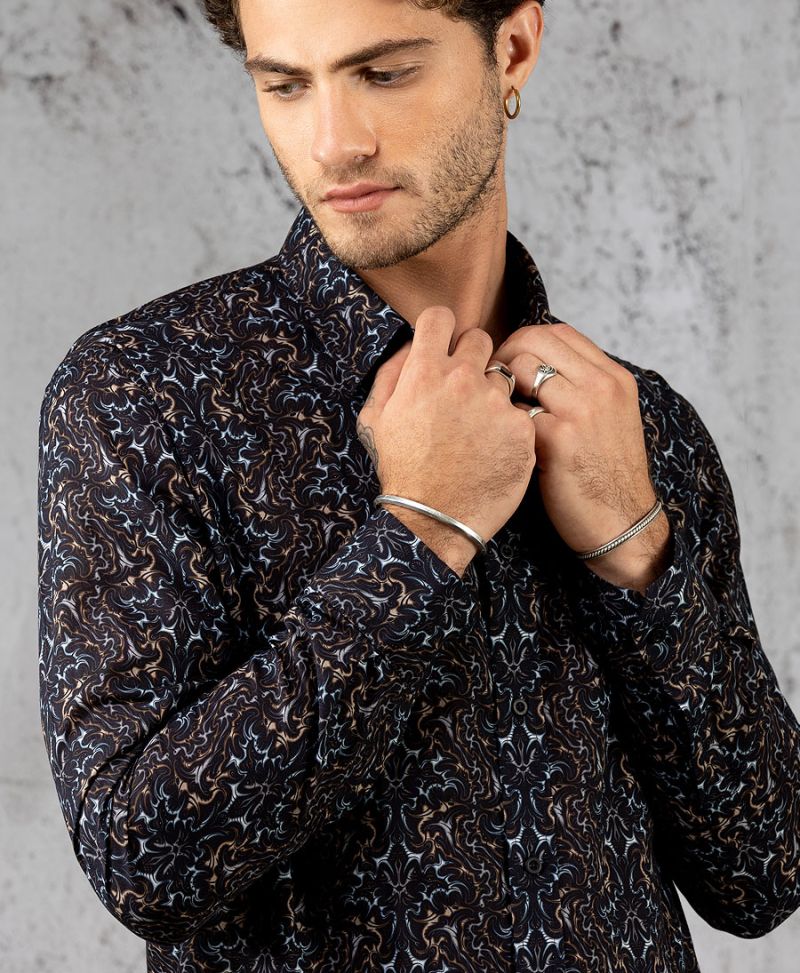 men psychedelic button down shirts