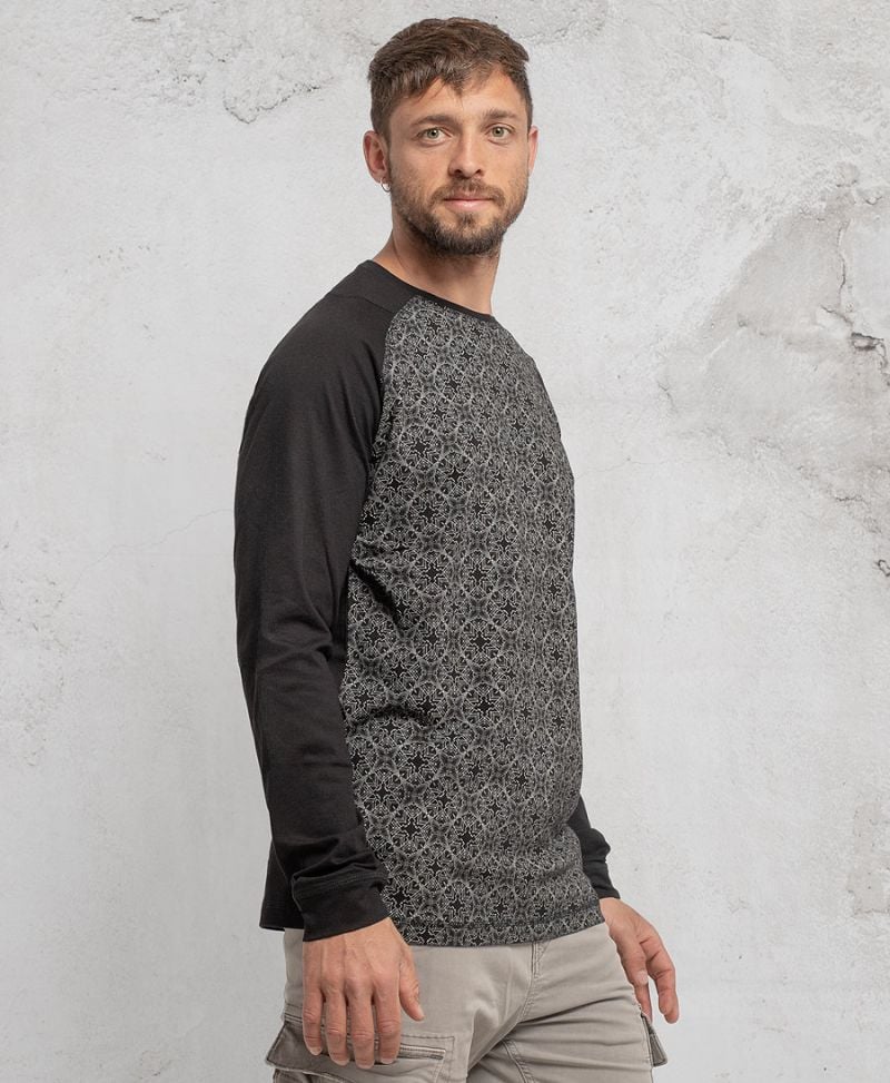 Squarcle Long Sleeve T-shirt ➟ Black + White