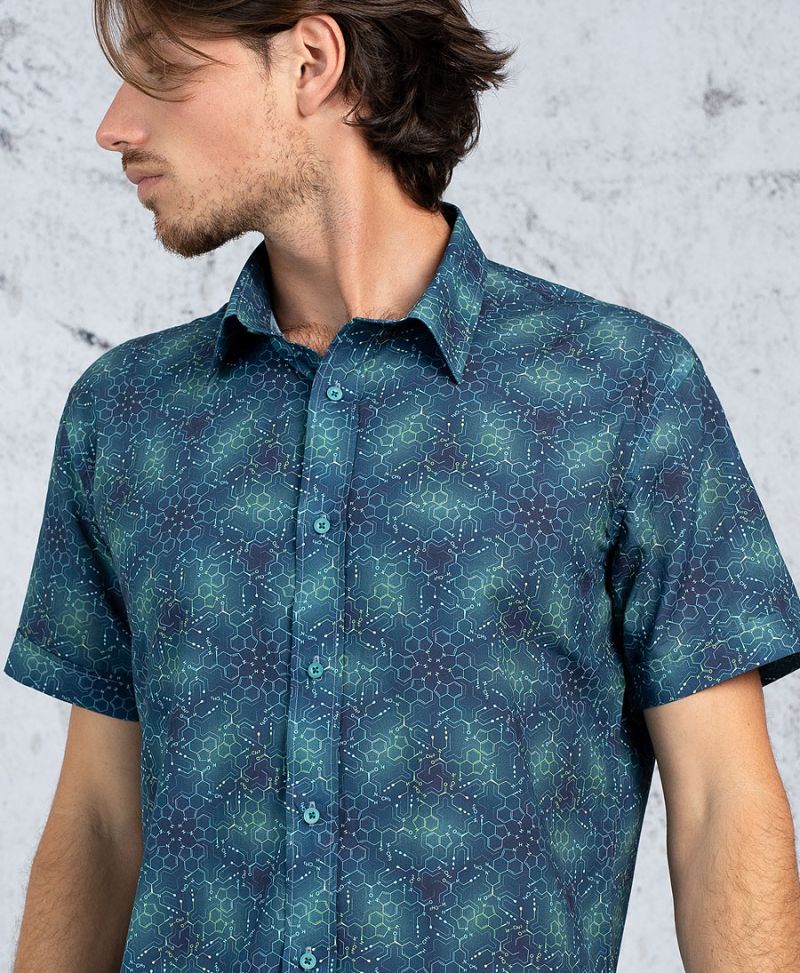 LSD Molecule Button Shirt