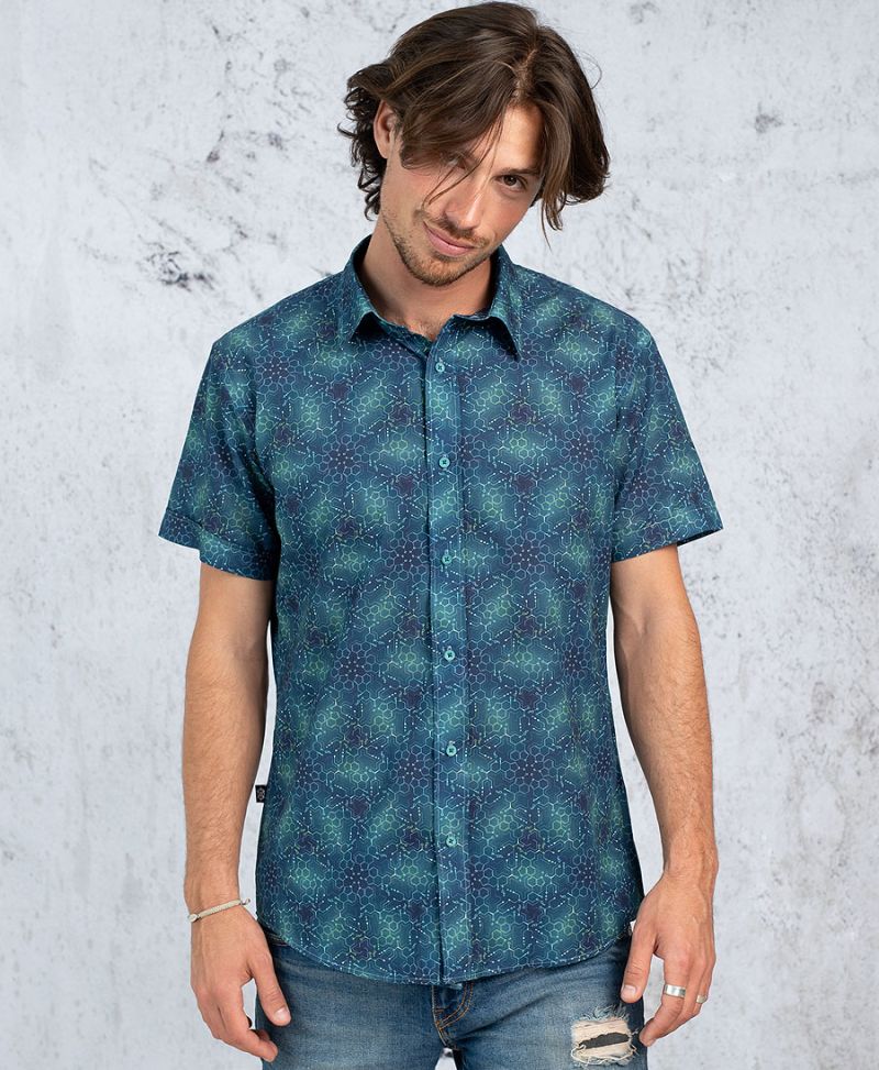 LSD Molecule Button Shirt