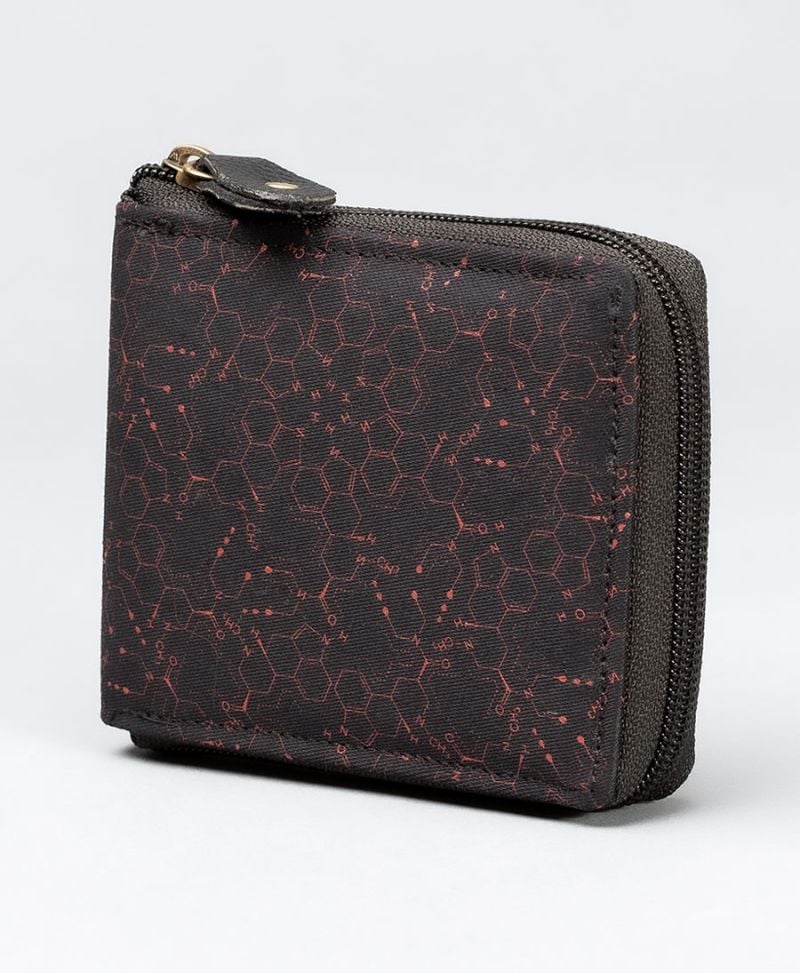 psychedelic wallet for men with zipper 