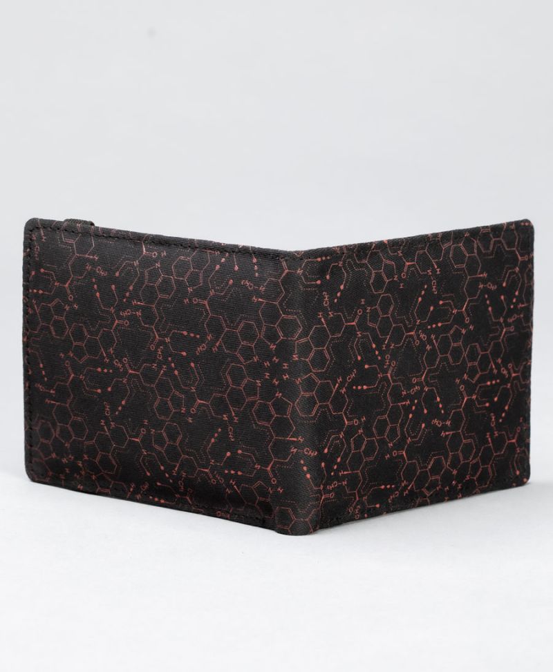LSD Molecule Mens Slim Wallet / Red