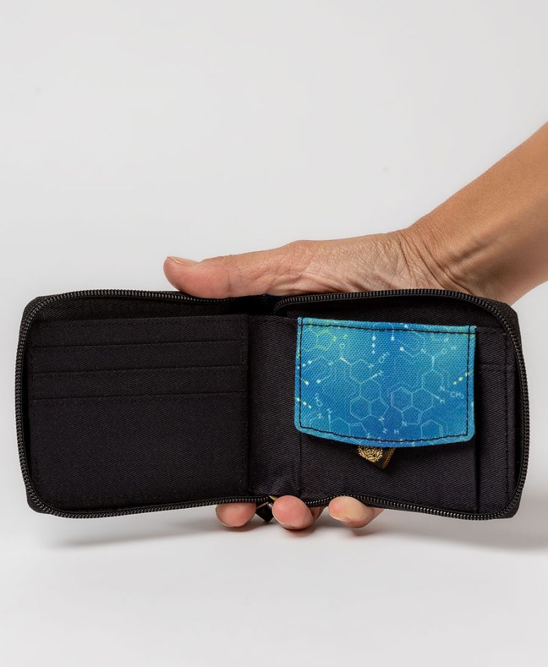 LSD Molecule Mens Zip Wallet 