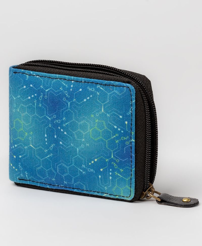 LSD Molecule Mens Zip Wallet 