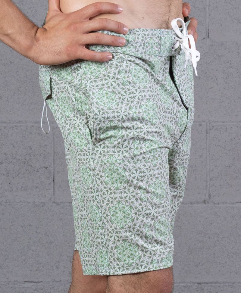 Marijuana Leaf Board Shorts For Men Swimwear