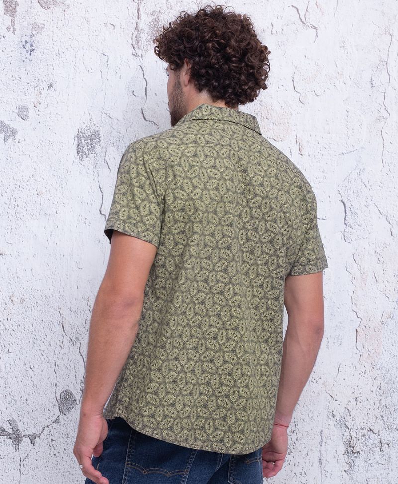 Eyesee Button Shirt ➟ Olive
