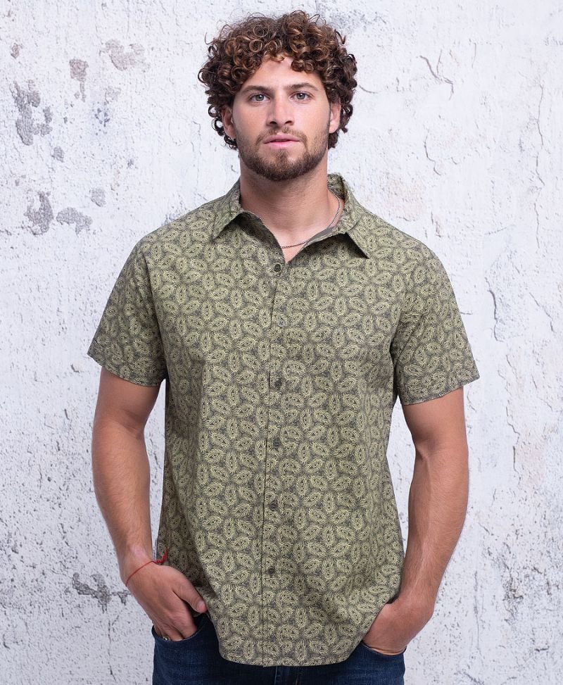 Eyesee Button Shirt ➟ Olive