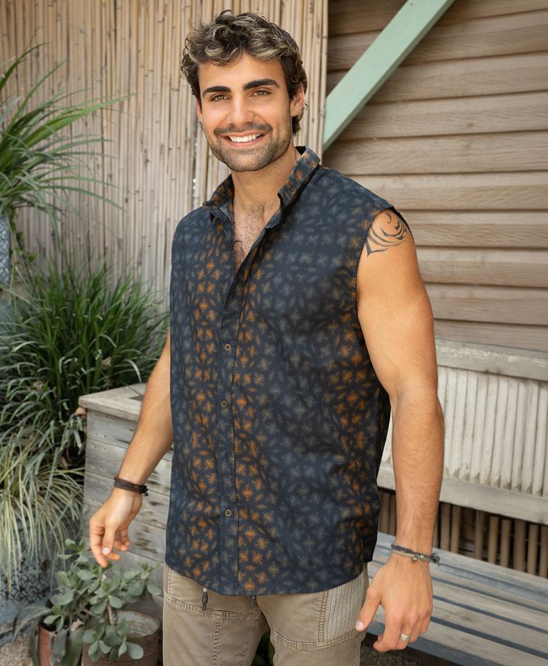 festival shortsleeved button up shirt