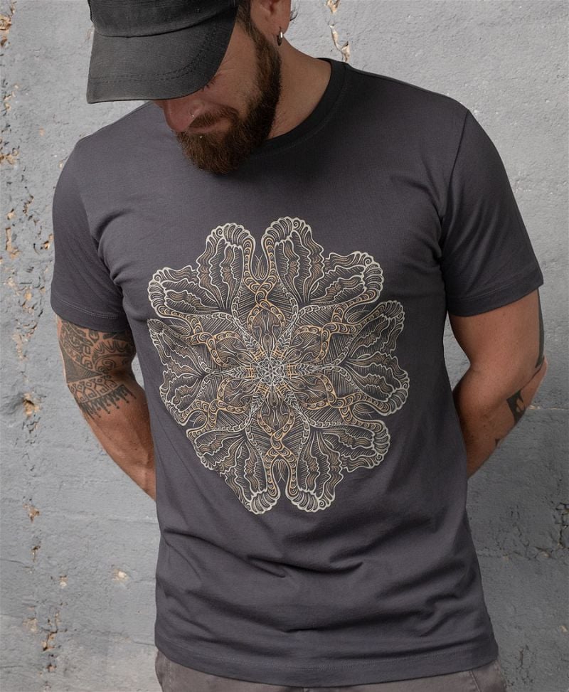 Faceat Mandala T-shirt ➟ Grey