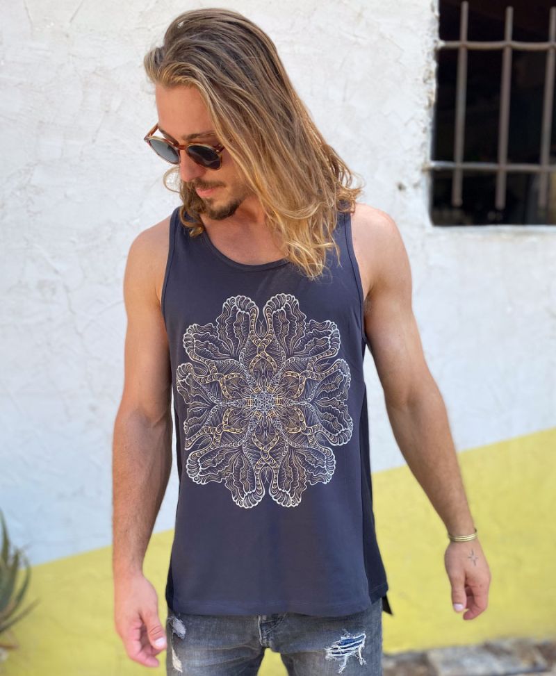 Faceat Tank Top Mandala ➟ Gray