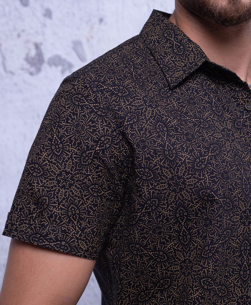 Peyote Button Shirt ➟ Black
