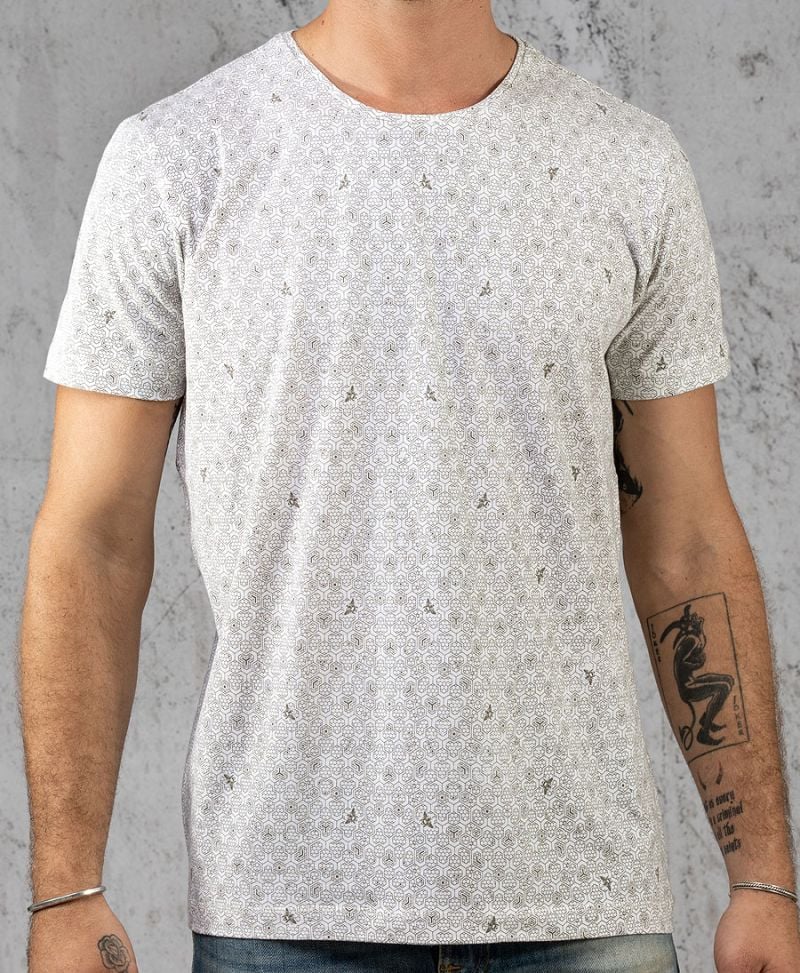 Bee hive white t shirt for men full print 