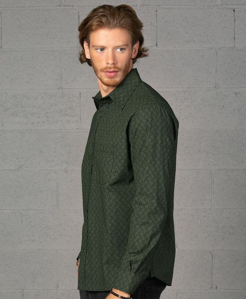 Atomic Long Button Shirt ➟ Black