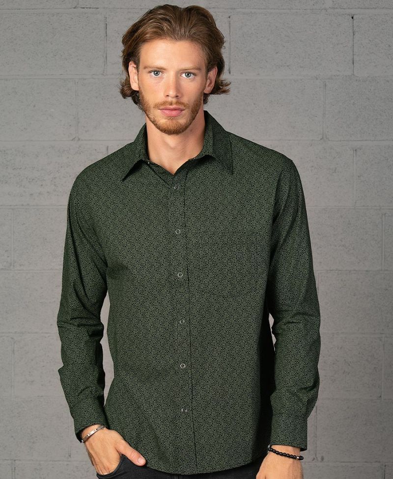 Atomic Long Button Shirt ➟ Black