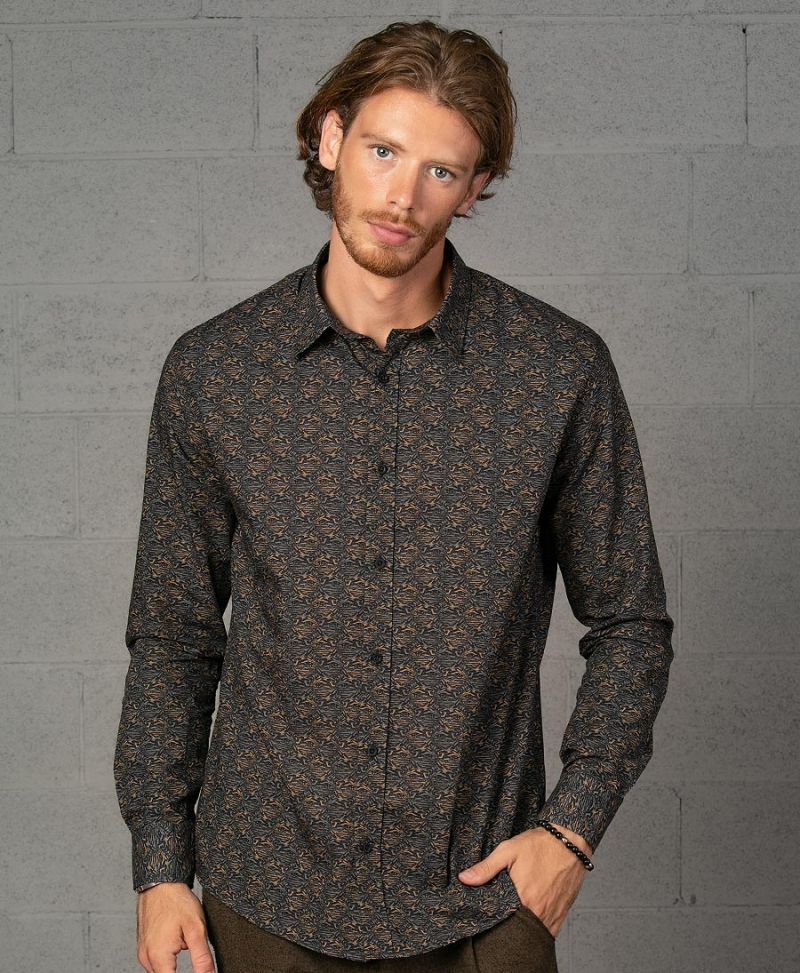 Peach Button Shirt- Long Sleeve