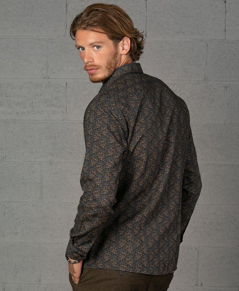 Peach Button Shirt- Long Sleeve