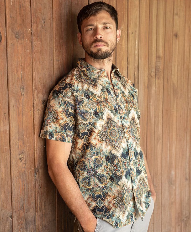 Persian carpet button up shirt 