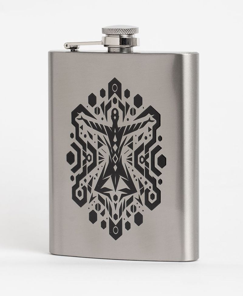 burning man pocket flask