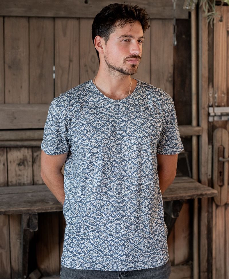 cotton printed t shirt for man