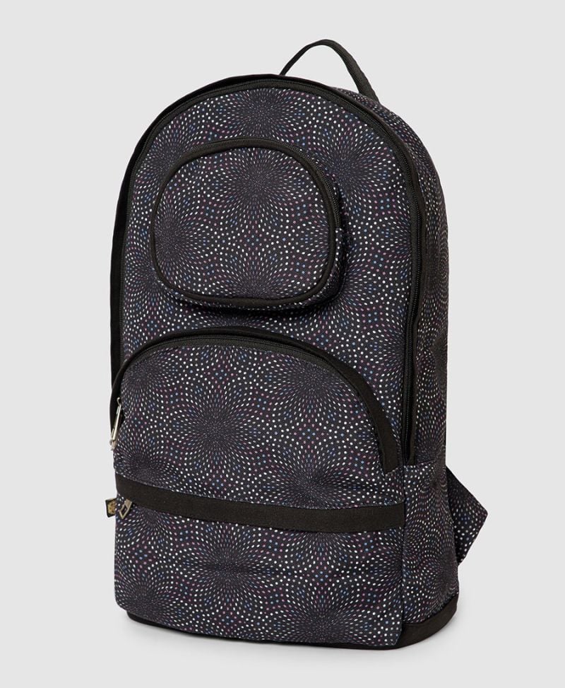 compact vegan backpack purple