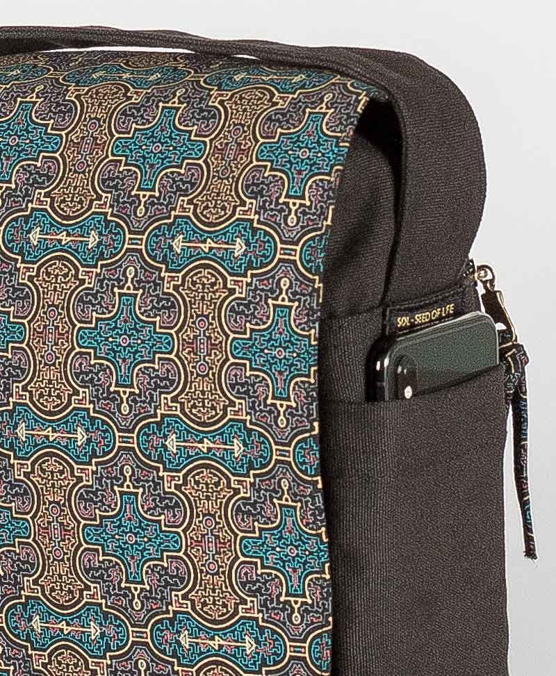 Shipibo Kené CrossBody Bag - Black