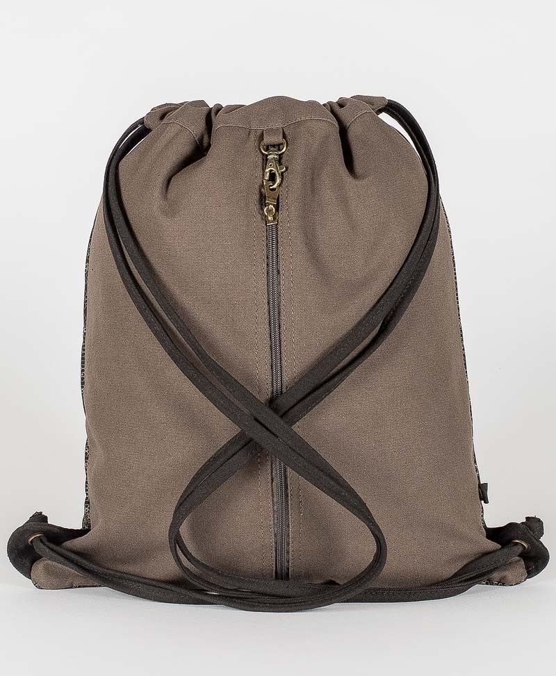 Bees Drawstring Backpack ➟ Black & Grey
