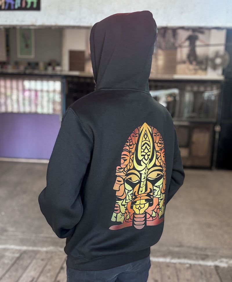Trishulamuki Pullover Hoodie - Black